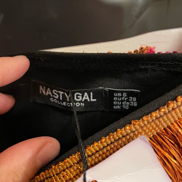 Nasty Gal Tinsel Color Block Shorts/ Skirt sz 6 - Picture 9 of 9